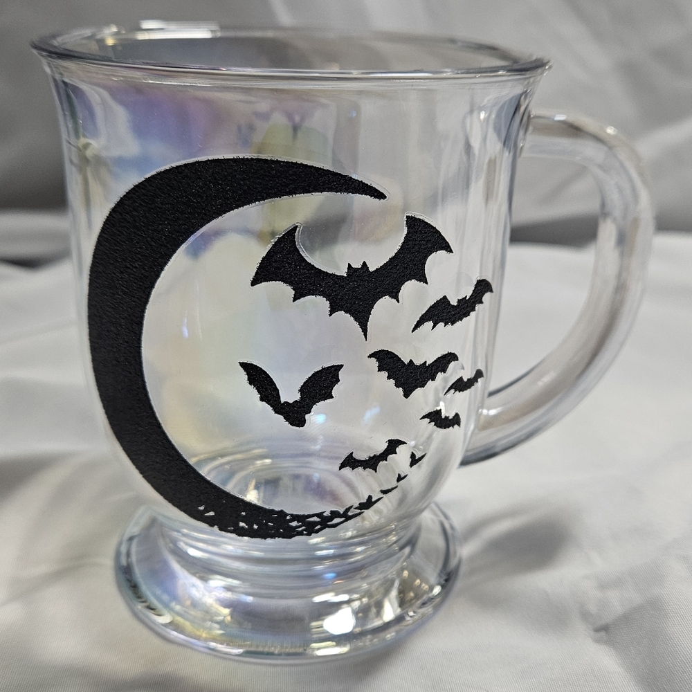 Flying Bats Glass Cup NEW